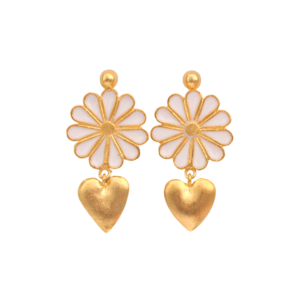 Aretes Margarita de Corazones Med