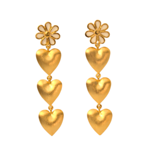 Aretes Flores para Mí Dorado