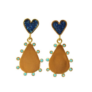 Aretes Gotas de Amor (Dorado)