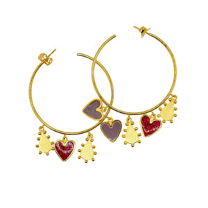 Maxi Hoops Gotas de Amor Dorada